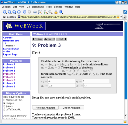 WeBWorK