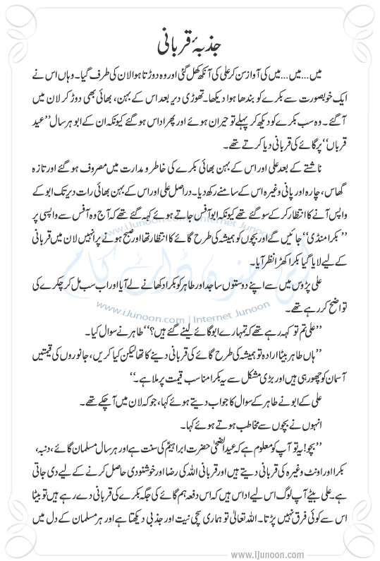 essay in urdu qurbani